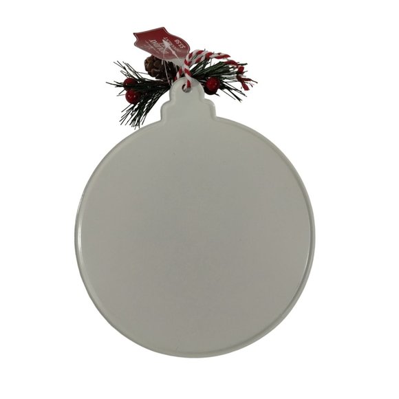 Holiday Time Christmas Decorations 2 Pack Round Merry Christmas Santa Claus New - Picture 3 of 5